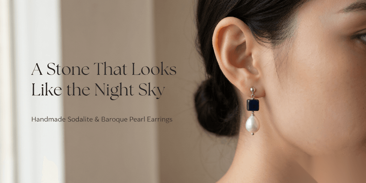 Blue Sodalite & Baroque Pearl Earrings: When Ancient Stone Meets Organic Pearl